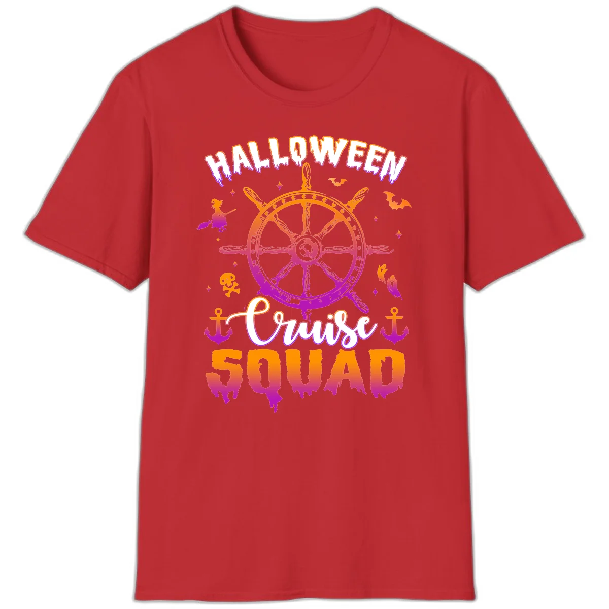 Halloween Cruise Squad T-Shirt in Red