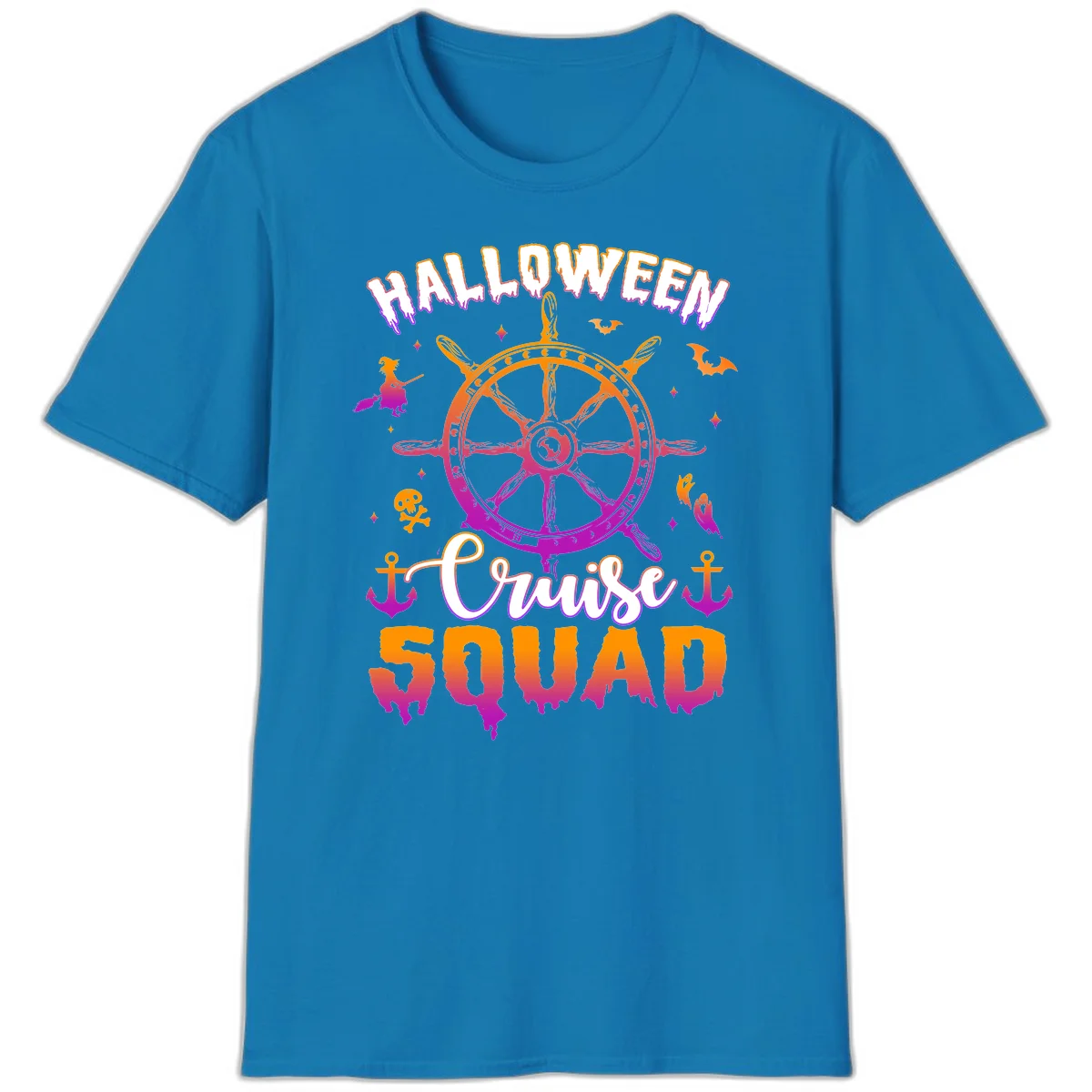 Halloween Cruise Squad T-Shirt in Sapphire