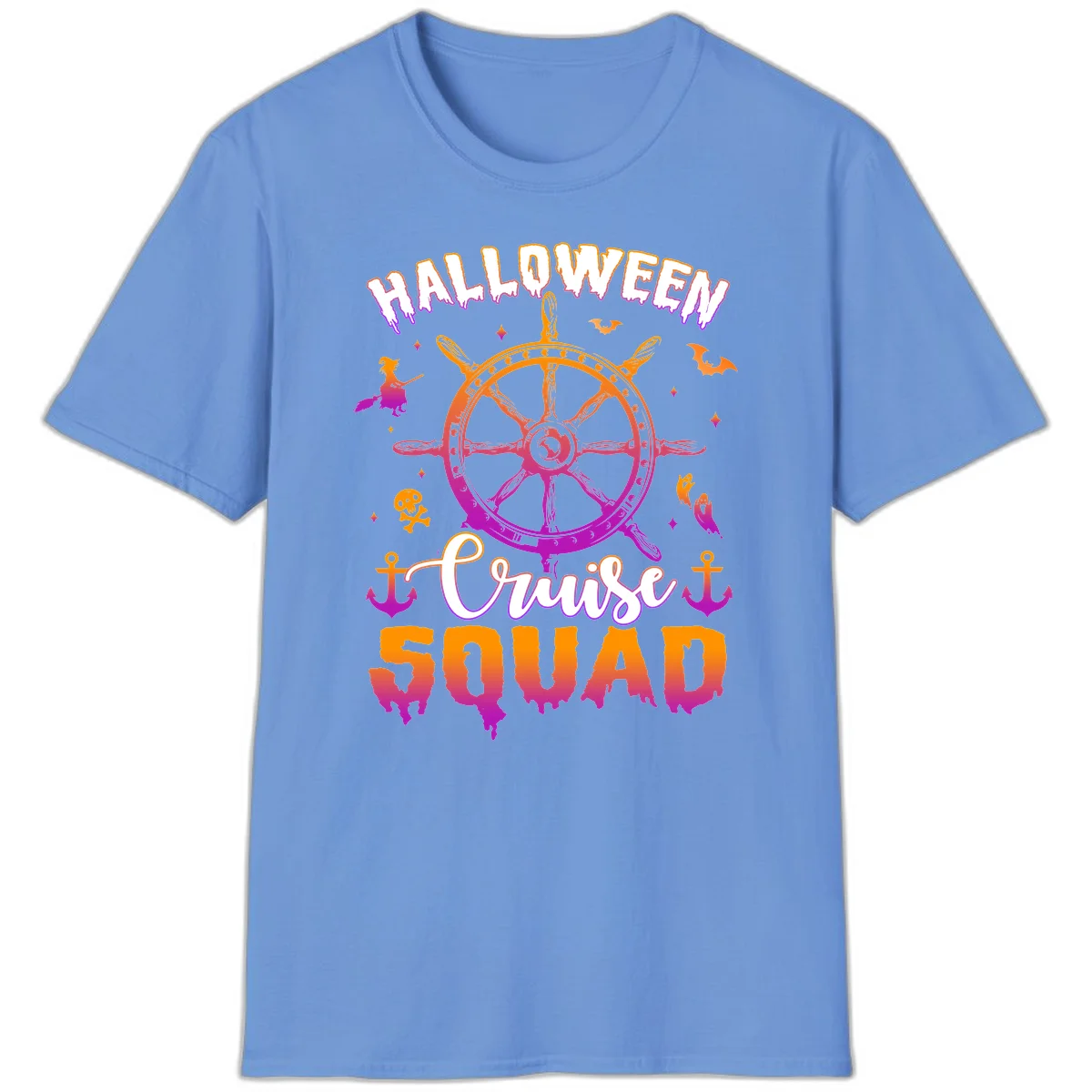 Halloween Cruise Squad T-Shirt in Carolina Blue