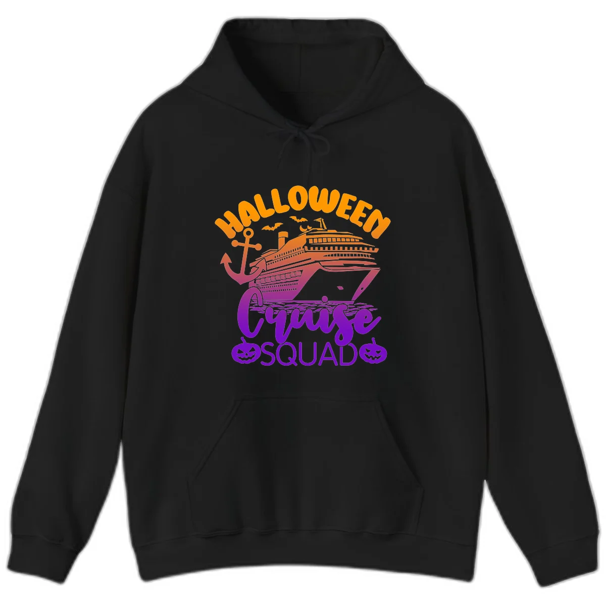 Halloween Cruise Squad Spooky Vacation Hoodie in Black