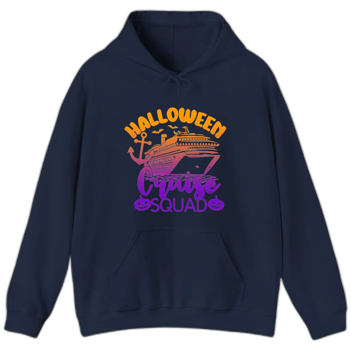 Halloween Cruise Squad Spooky Vacation Hoodie in Navy