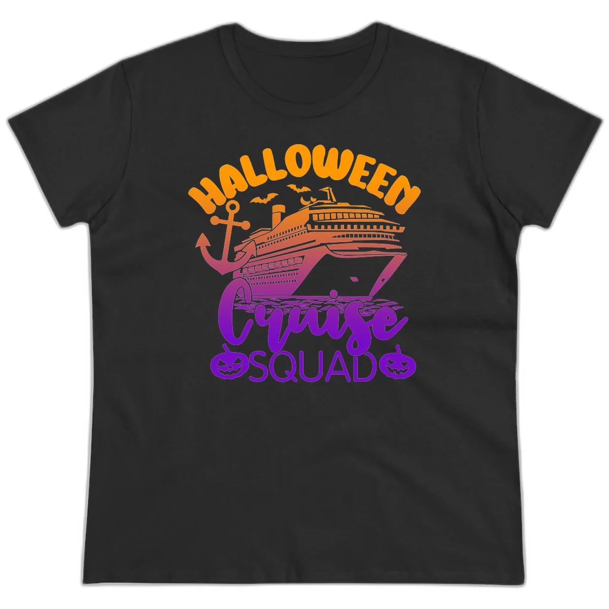 Halloween Cruise Squad Spooky Ladies Cruise Tee in Black