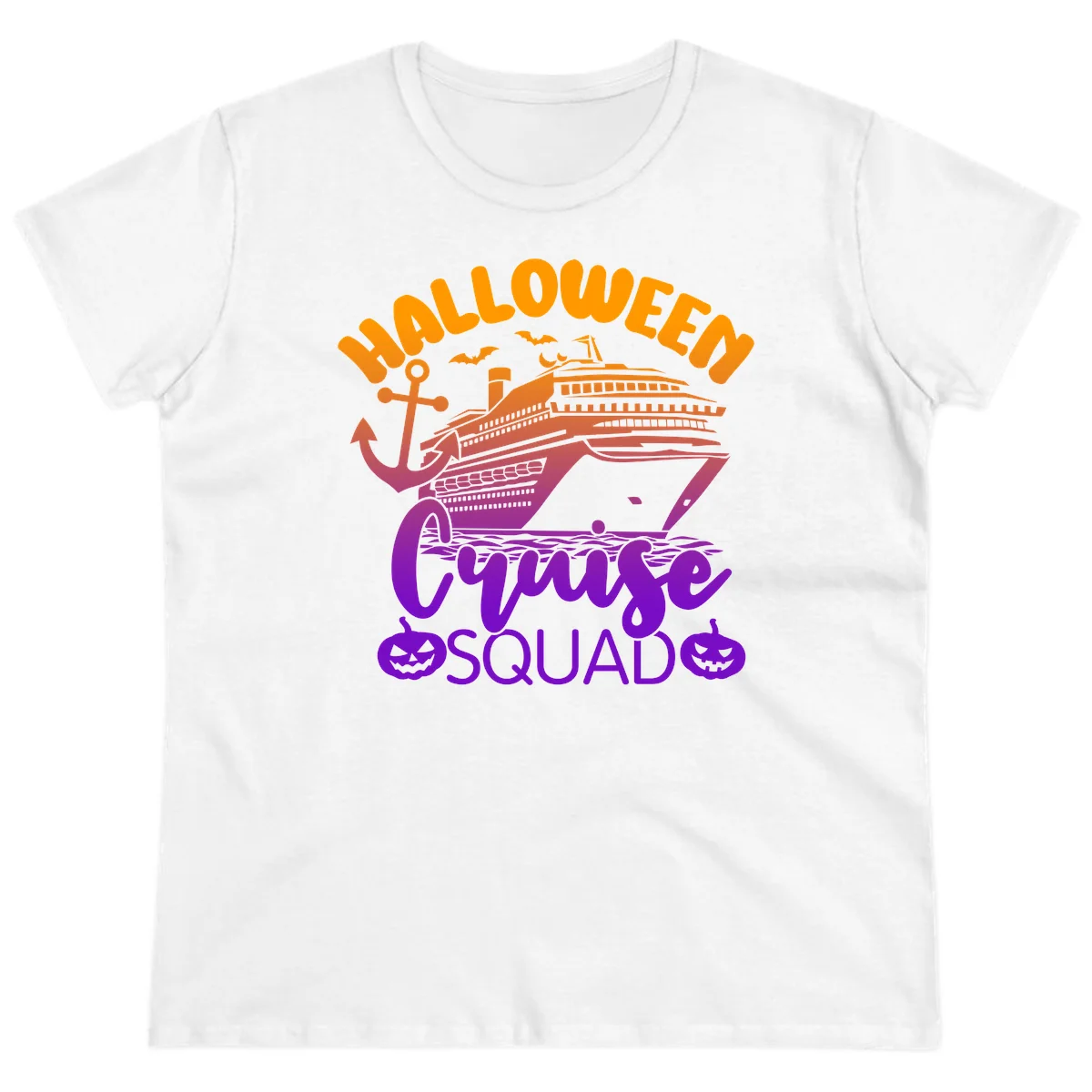 Halloween Cruise Squad Spooky Ladies Cruise Tee in White