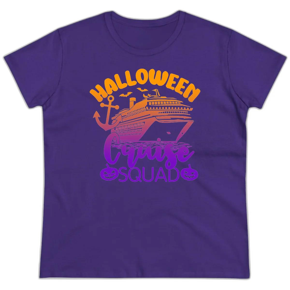 Halloween Cruise Squad Spooky Ladies Cruise Tee in Purple