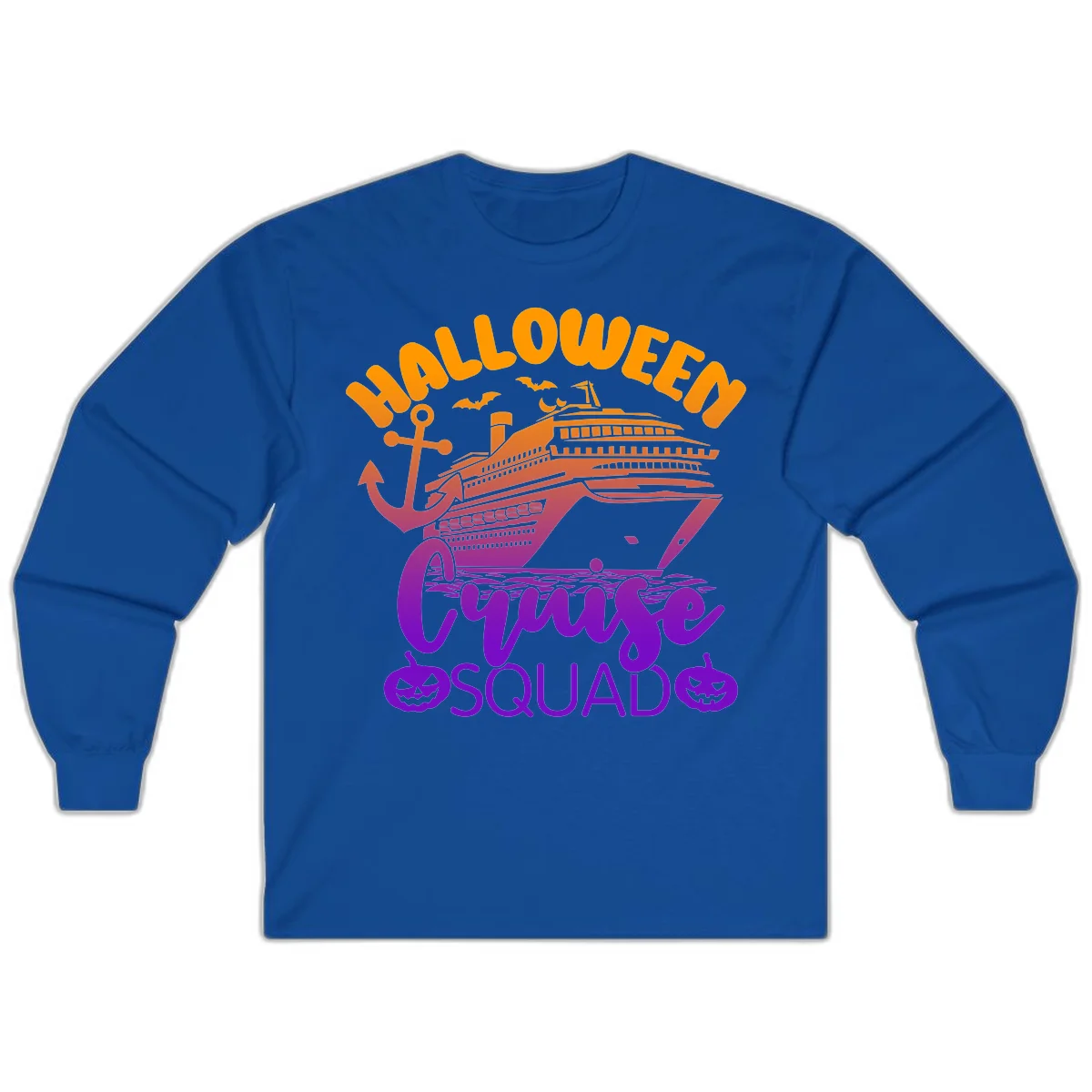 Halloween Cruise Squad Spooky Vacation Long Sleeve in Royal