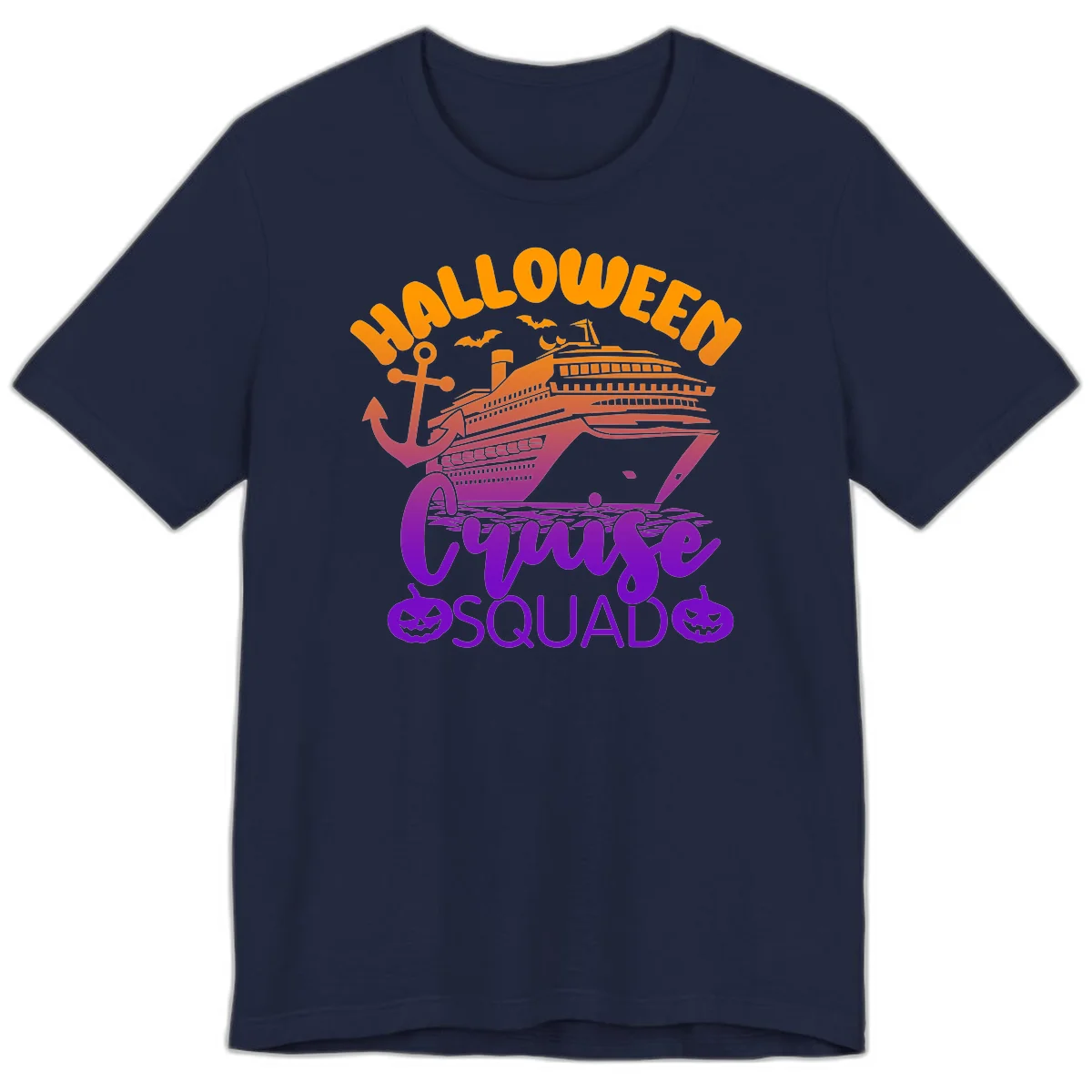 Halloween Cruise Squad Spooky Vacation Premium Tee in Navy