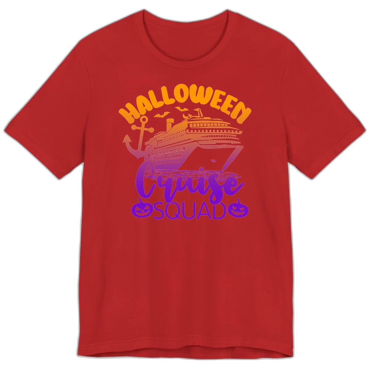 Halloween Cruise Squad Spooky Vacation Premium Tee in Red
