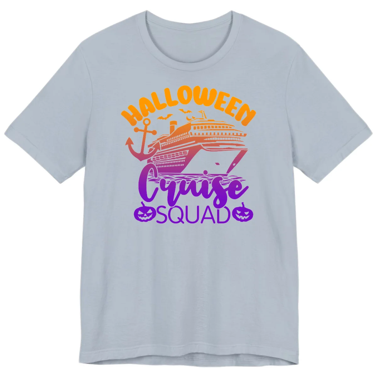 Halloween Cruise Squad Spooky Vacation Premium Tee in Light Blue