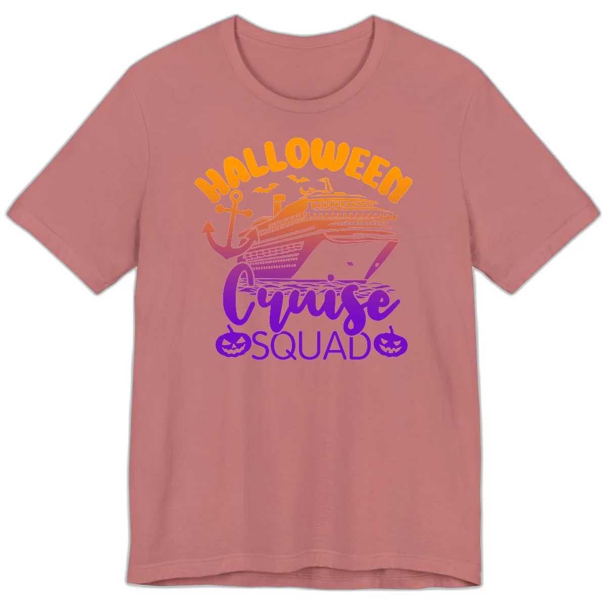 Halloween Cruise Squad Spooky Vacation Premium Tee in Mauve