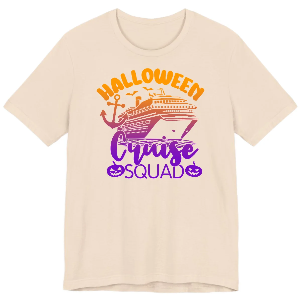 Halloween Cruise Squad Spooky Vacation Premium Tee in Soft Cream