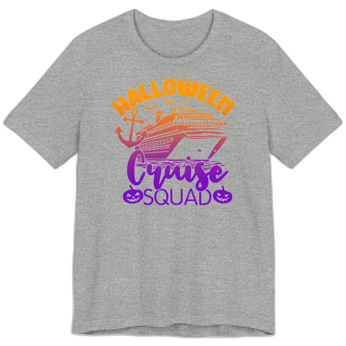 Halloween Cruise Squad Spooky Vacation Premium Tee in Athletic Heather