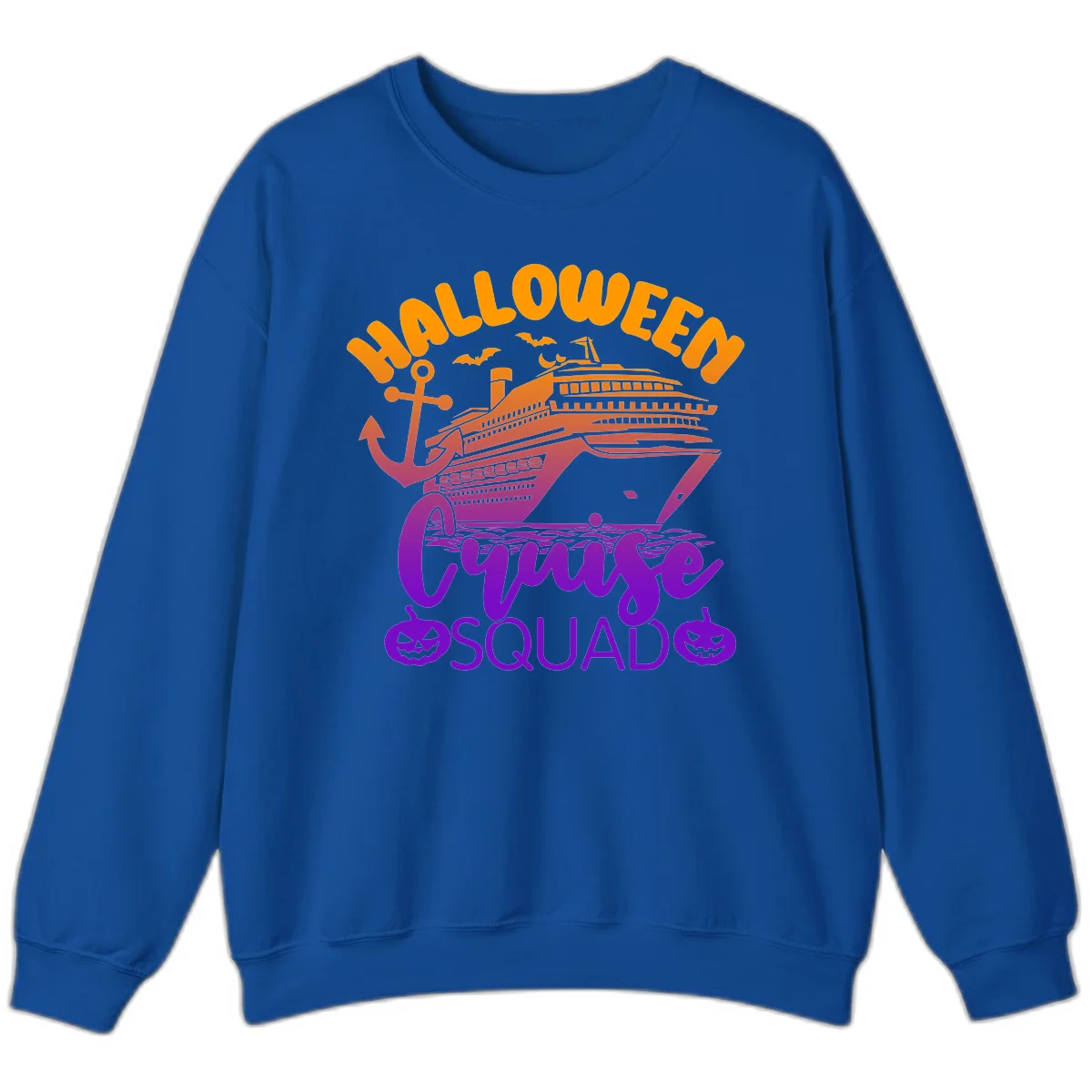 Halloween Cruise Squad Spooky Vacation Sweatshirt in Royal