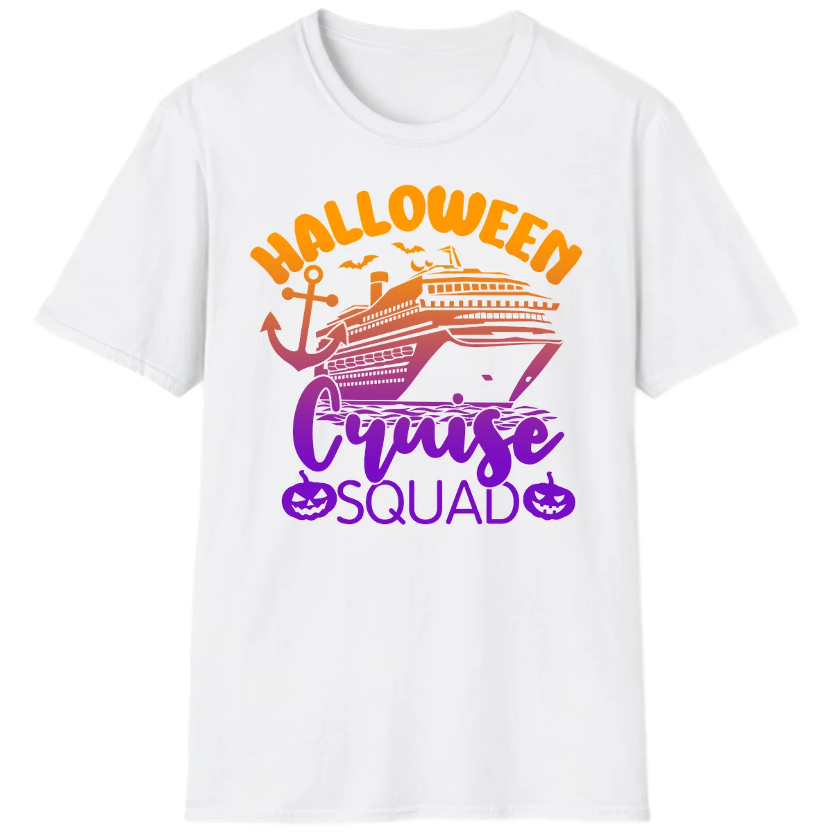 Halloween Cruise Squad Spooky Vacation T-Shirt in White