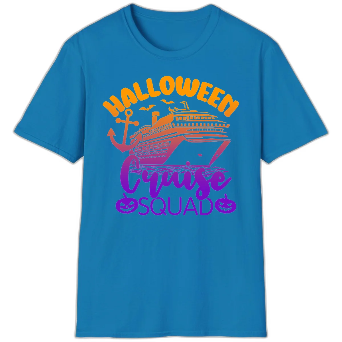 Halloween Cruise Squad Spooky Vacation T-Shirt in Sapphire