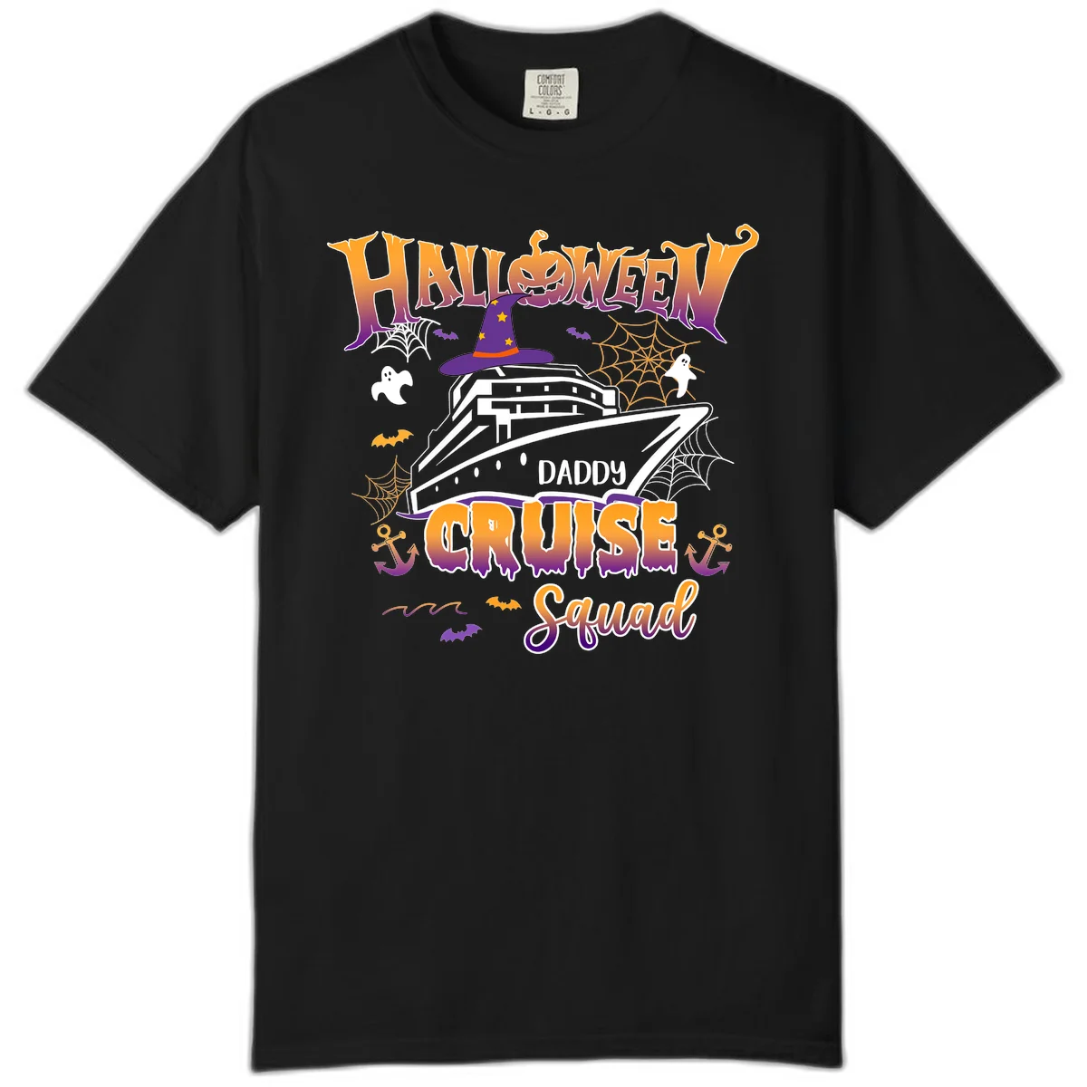 Halloween Daddy Cruise Squad Comfort Color in Black