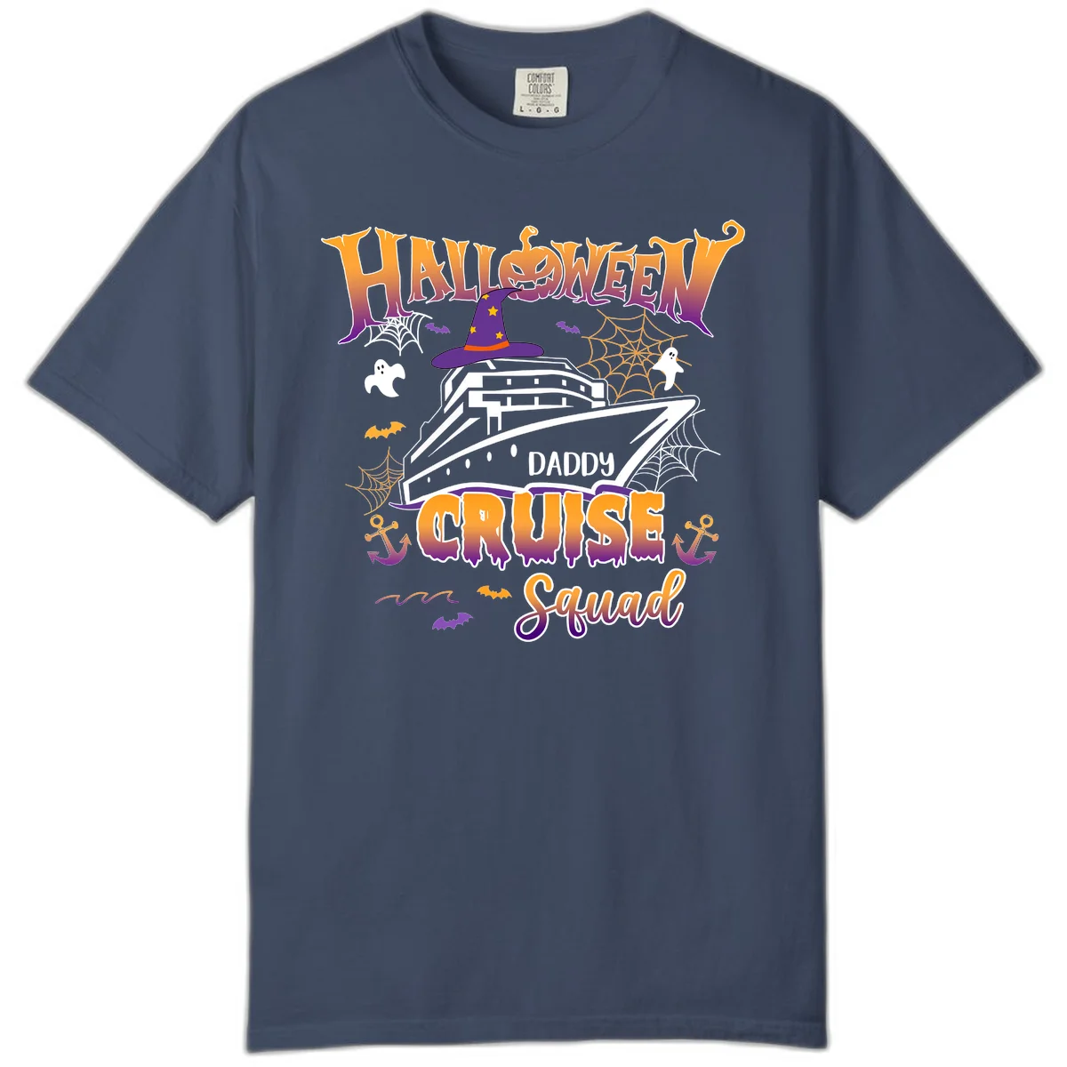 Halloween Daddy Cruise Squad Comfort Color in Midnight