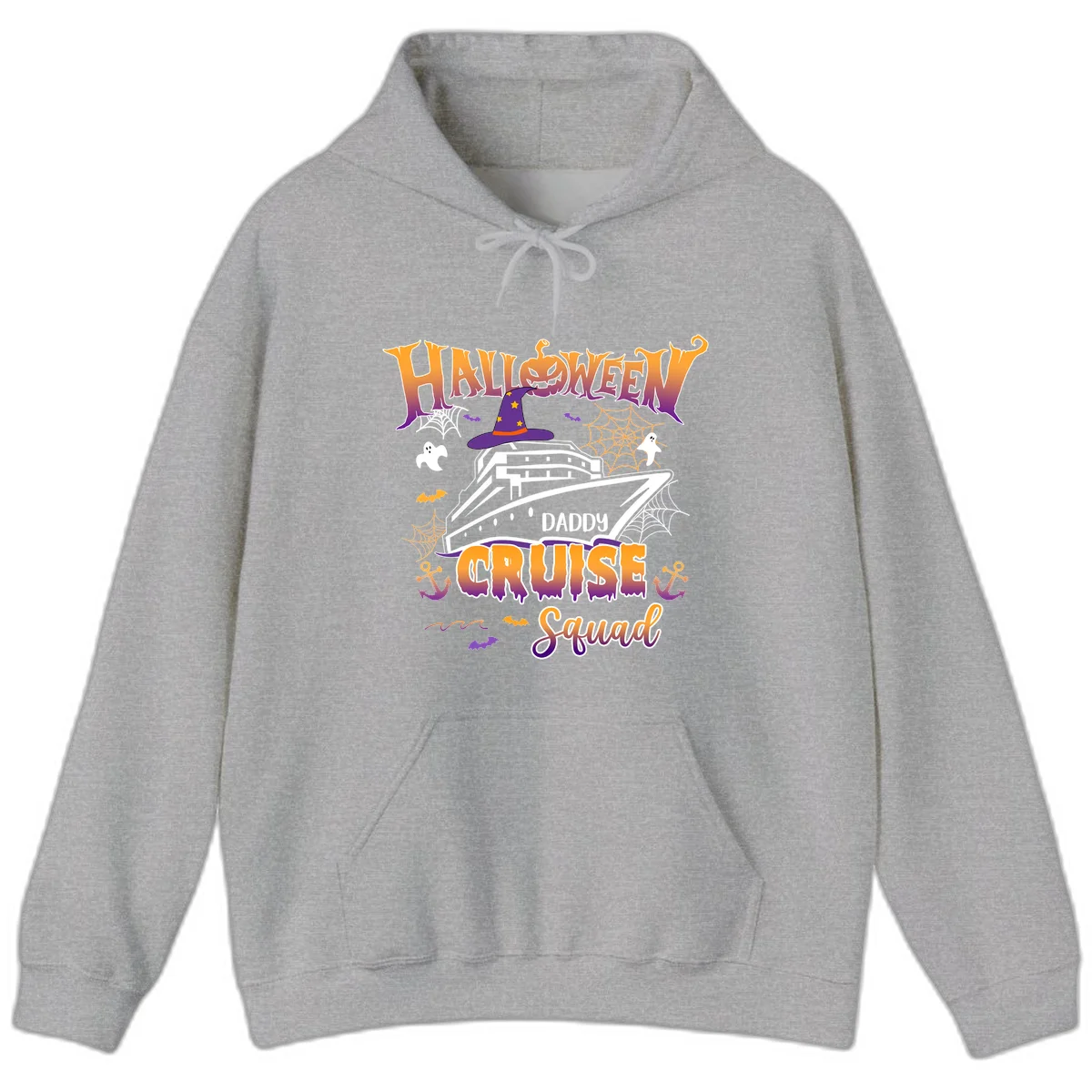 Halloween Daddy Cruise Squad Hoodie in Sport Grey