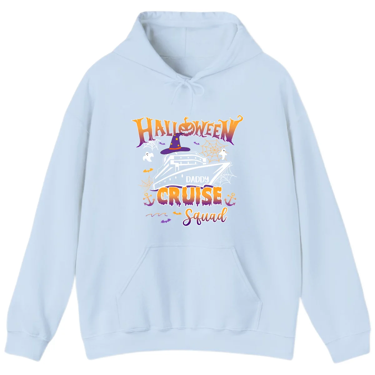 Halloween Daddy Cruise Squad Hoodie in Light Blue