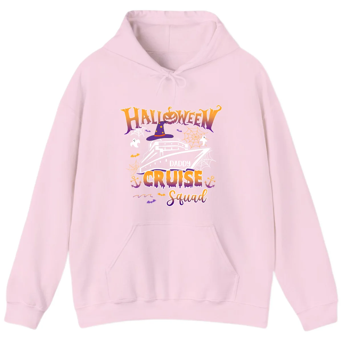 Halloween Daddy Cruise Squad Hoodie in Light Pink