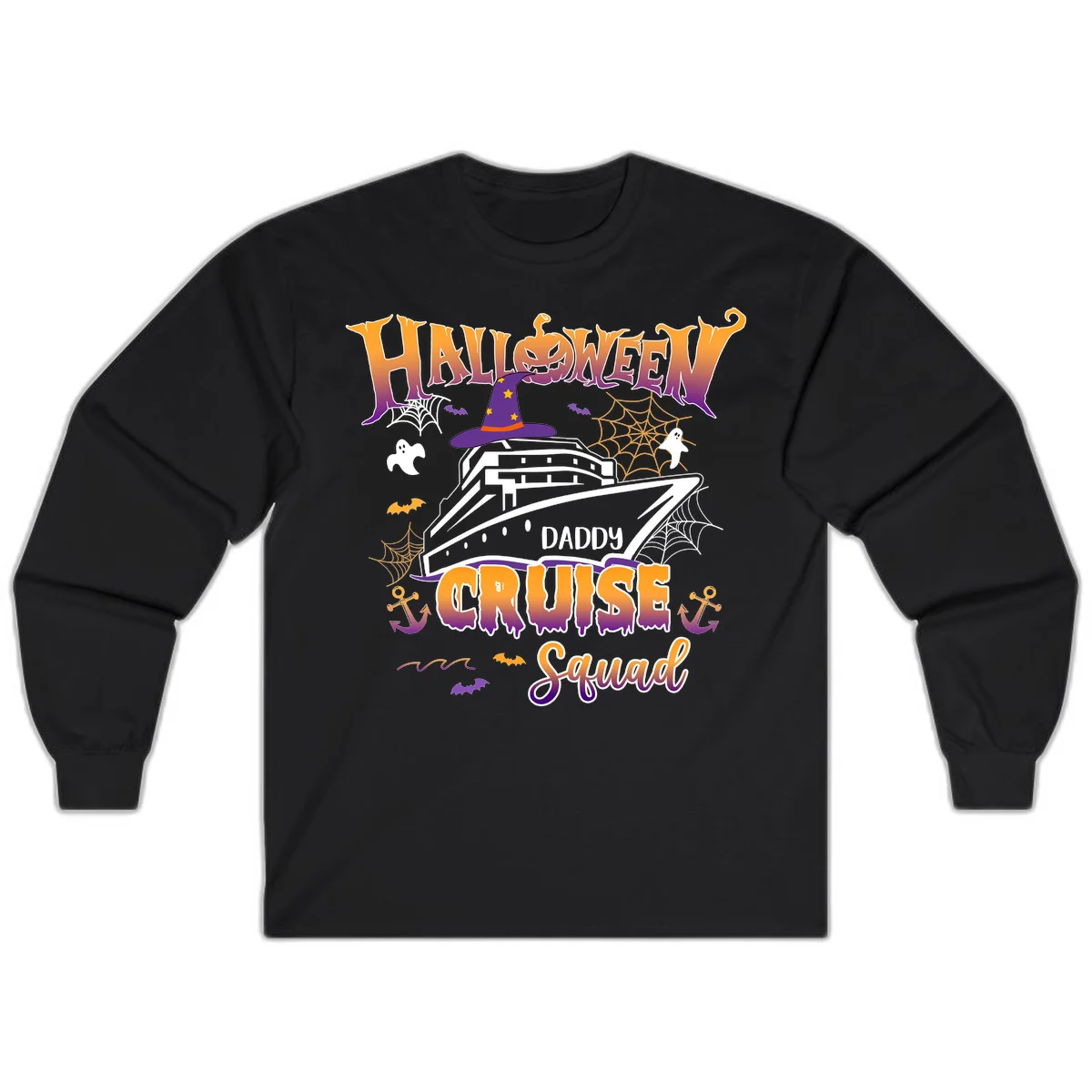 Halloween Daddy Cruise Squad Long Sleeve in Black