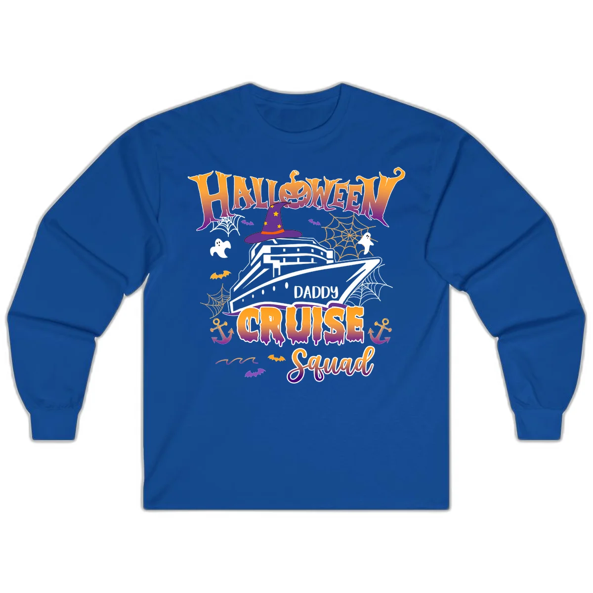Halloween Daddy Cruise Squad Long Sleeve in Royal