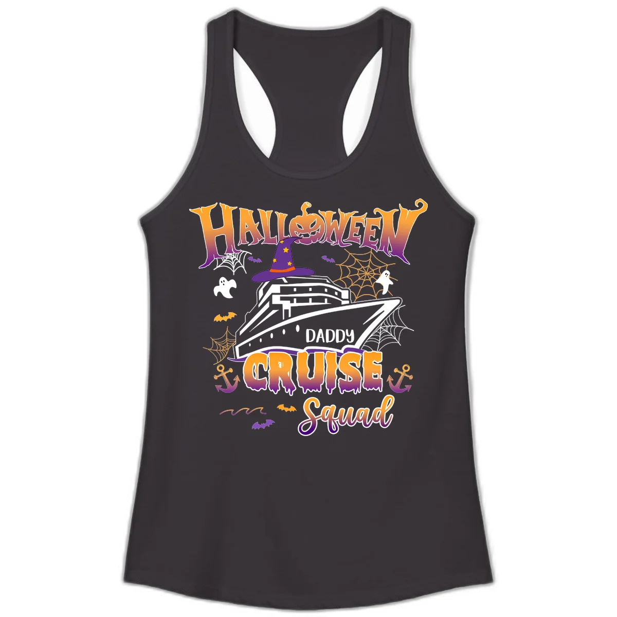 Halloween Daddy Cruise Squad Ladies Tank in Black