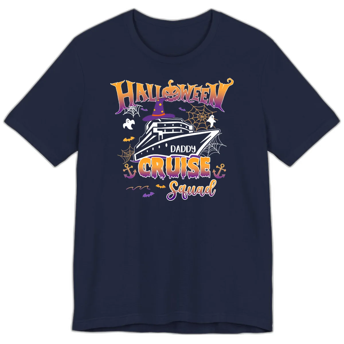 Halloween Daddy Cruise Squad Premium T-Shirt in Navy