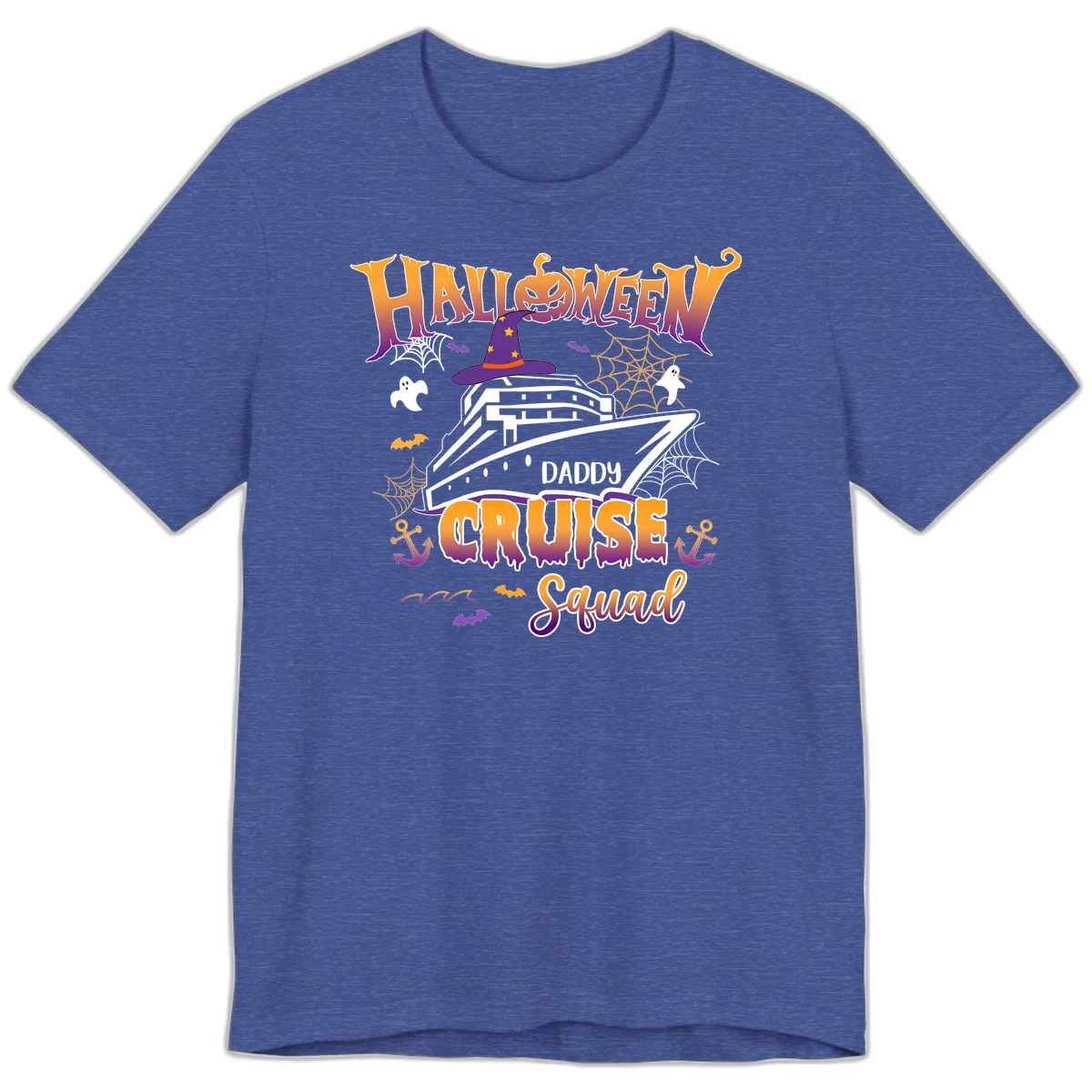 Halloween Daddy Cruise Squad Premium T-Shirt in Heather True Royal