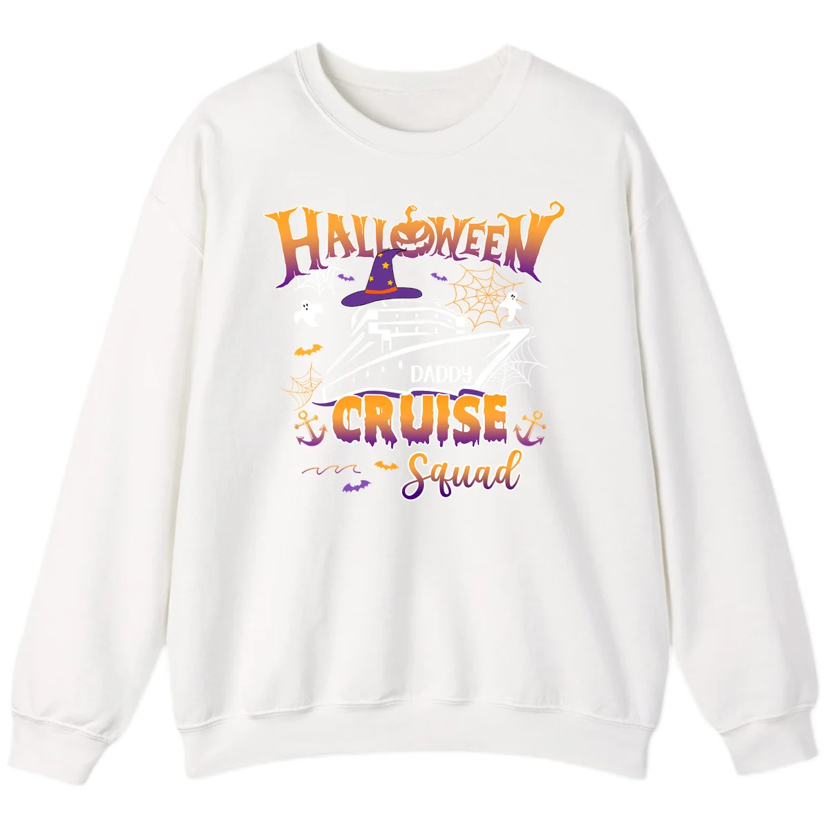 Halloween Daddy Cruise Squad Sweatshirt in White