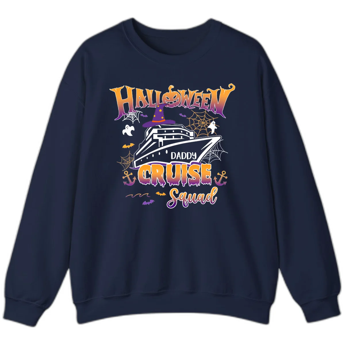 Halloween Daddy Cruise Squad Sweatshirt in Navy