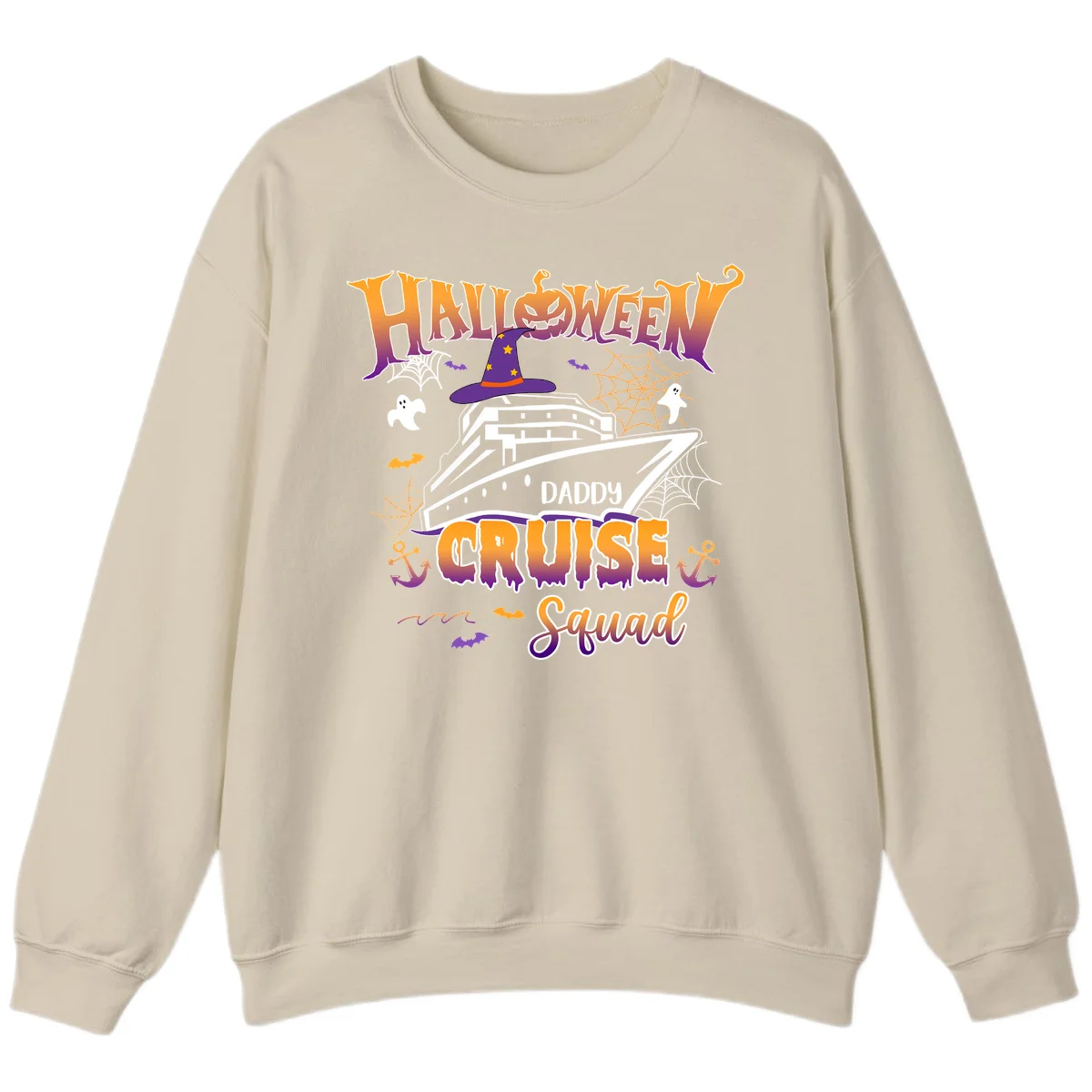 Halloween Daddy Cruise Squad Sweatshirt in Sand