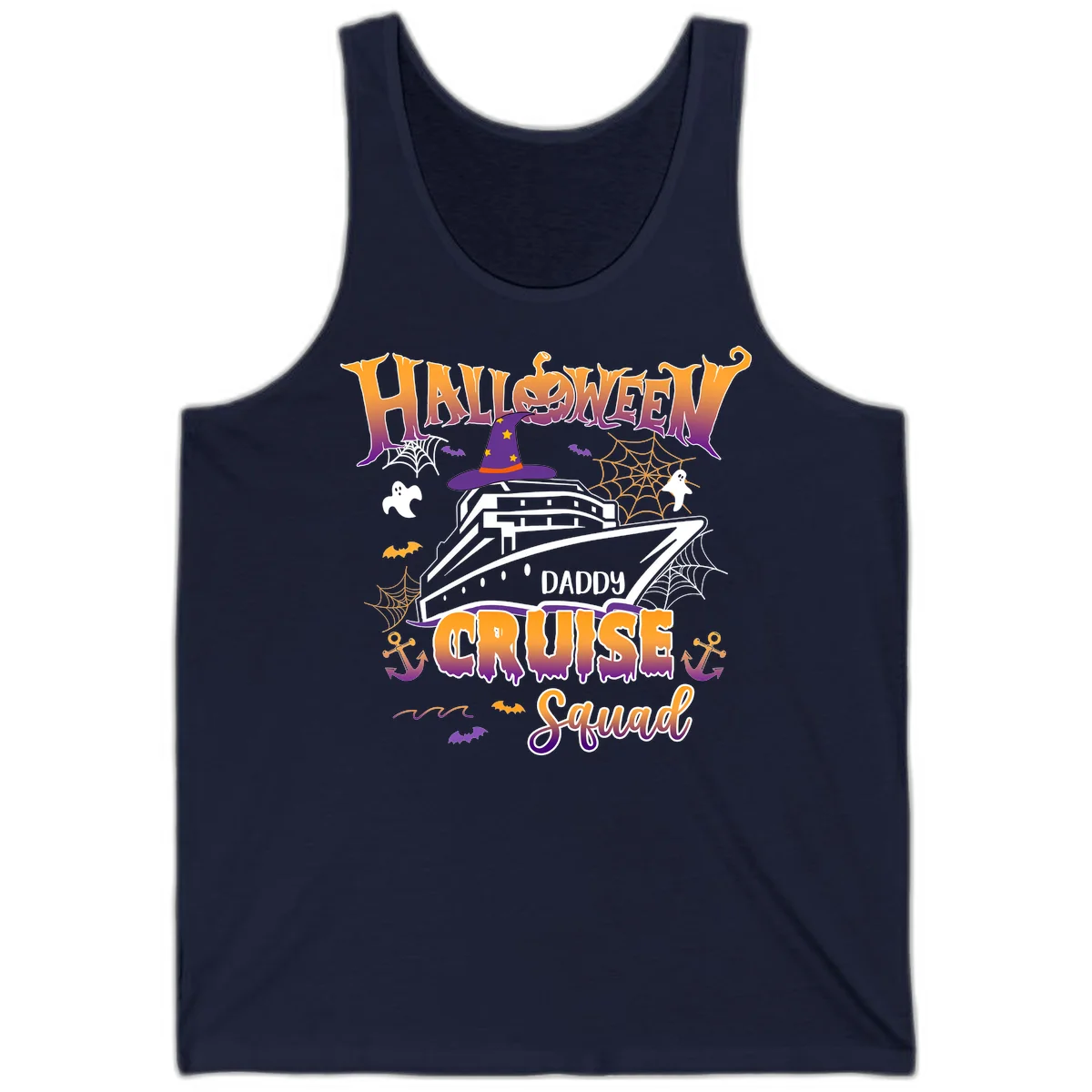 Halloween Daddy Cruise Squad Tank in Navy