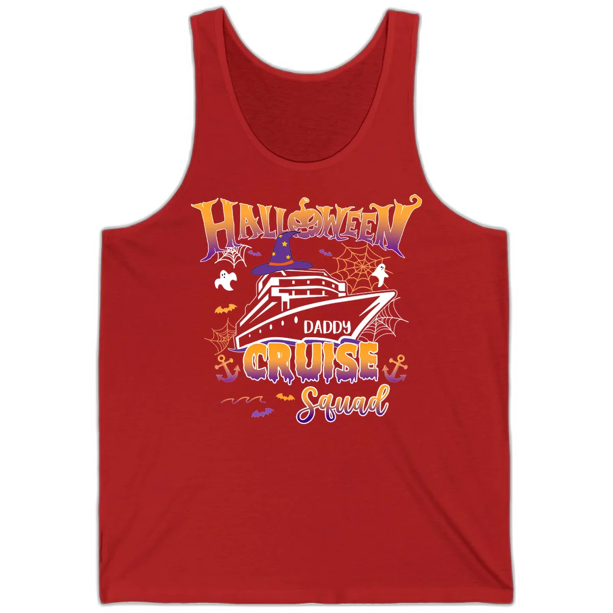 Halloween Daddy Cruise Squad Tank in Red