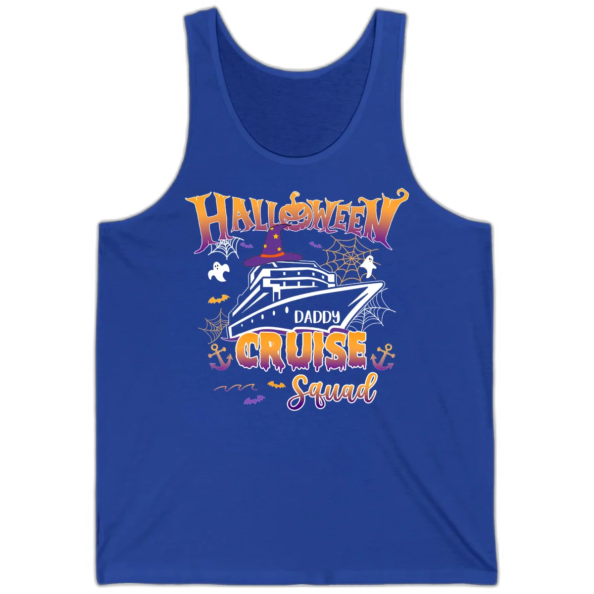Halloween Daddy Cruise Squad Tank in True Royal