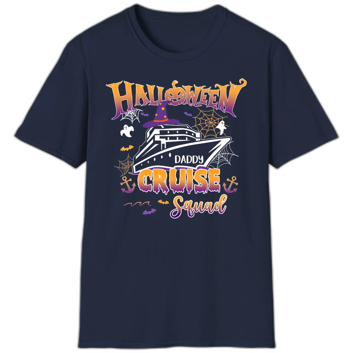 Halloween Daddy Cruise Squad T-Shirt in Navy