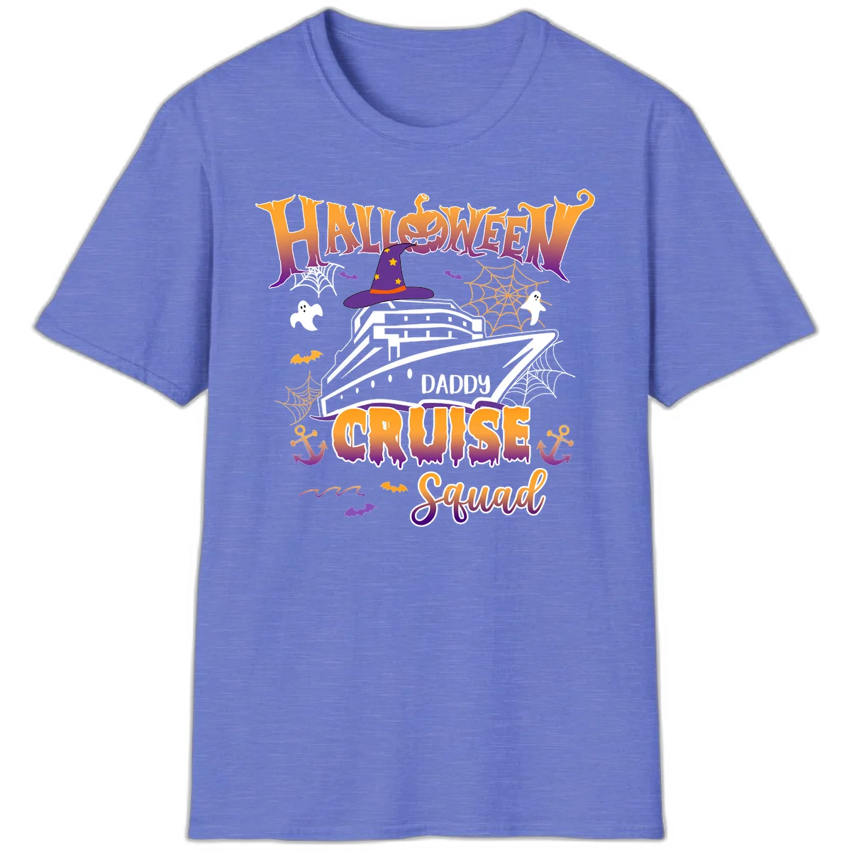 Halloween Daddy Cruise Squad T-Shirt in Heather Royal