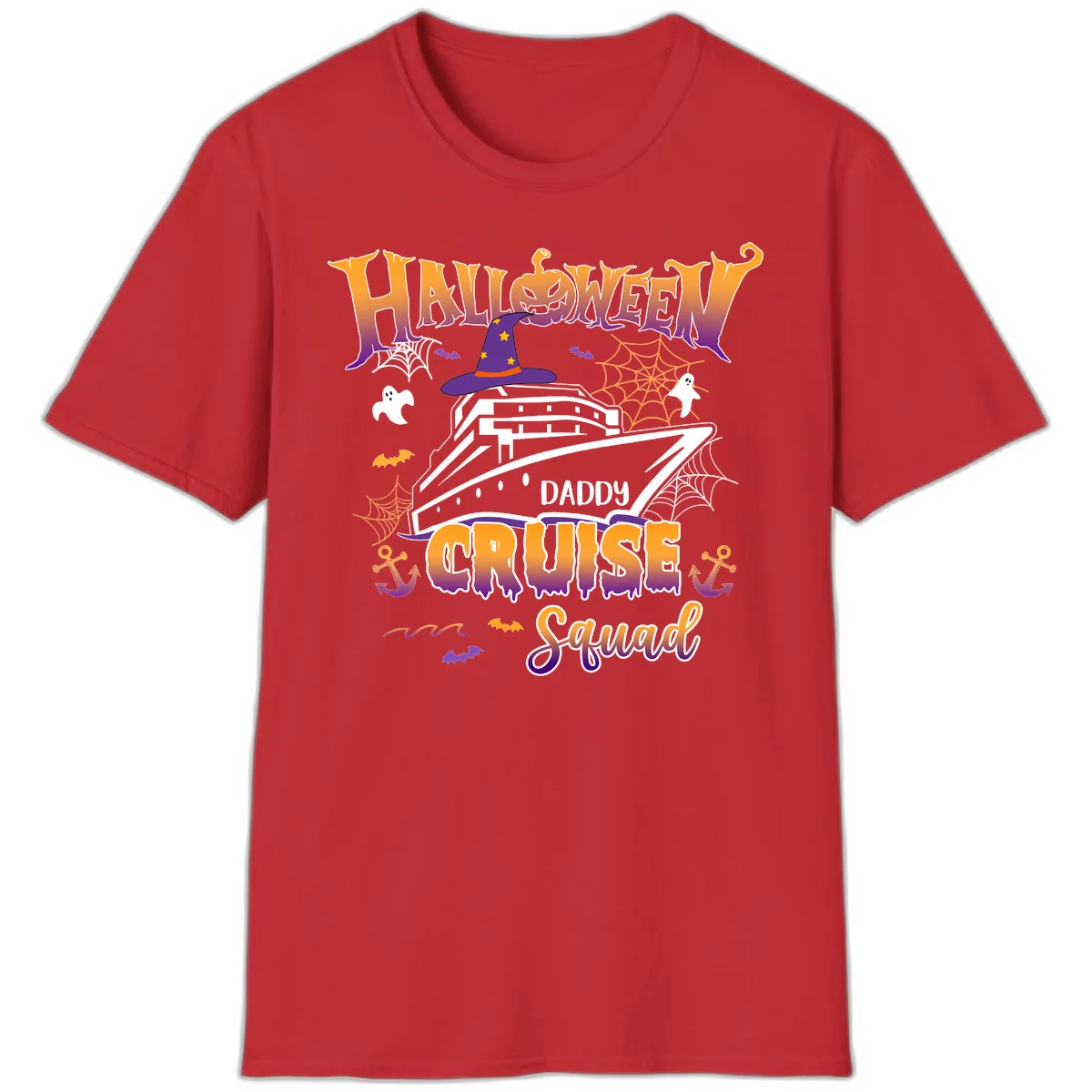 Halloween Daddy Cruise Squad T-Shirt in Red