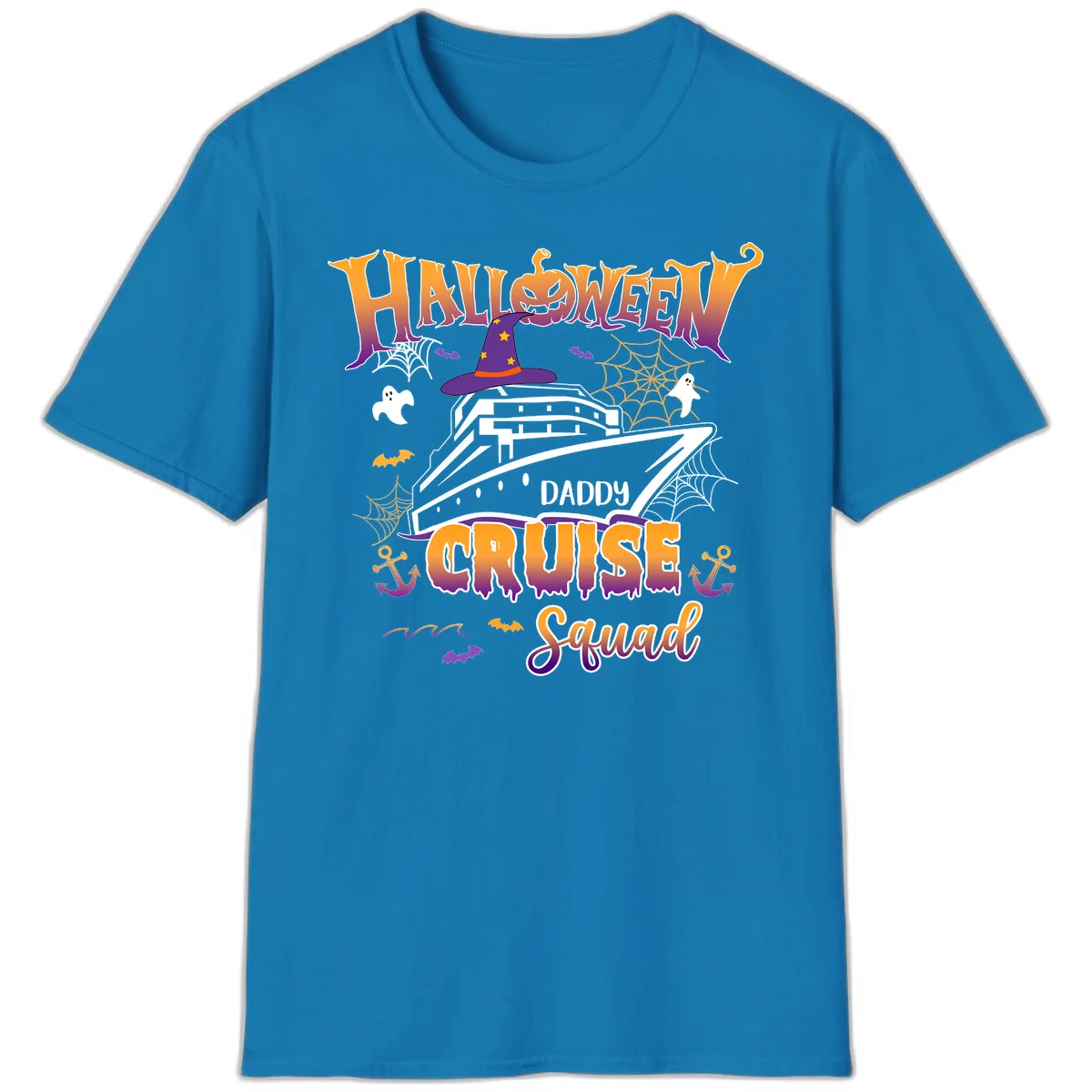 Halloween Daddy Cruise Squad T-Shirt in Sapphire