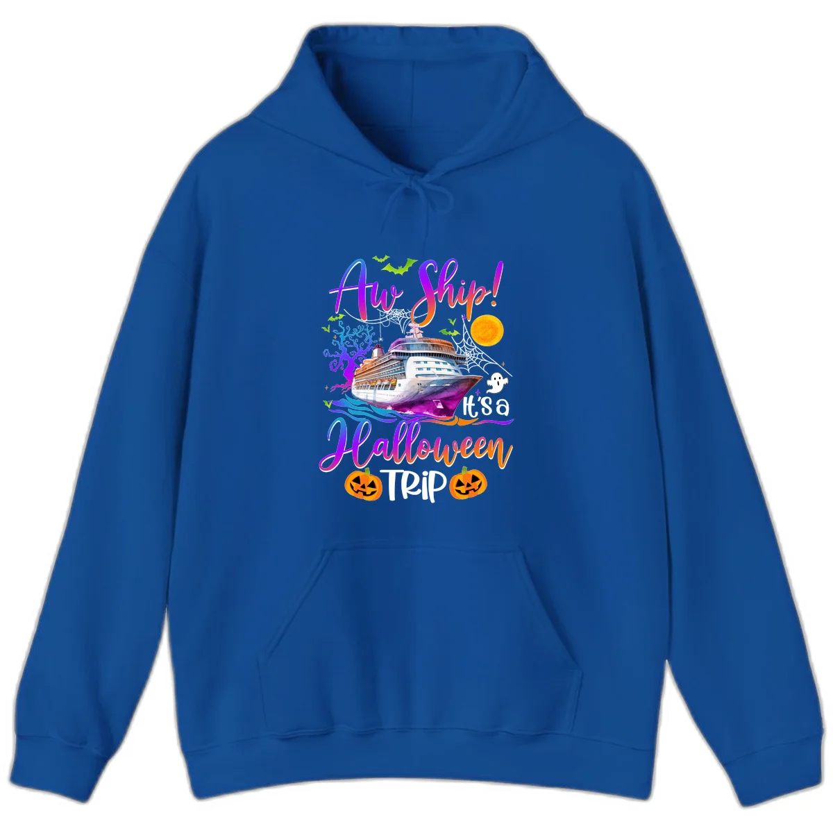 Ahoy Ship It's A Halloween Trip Hoodie in Royal