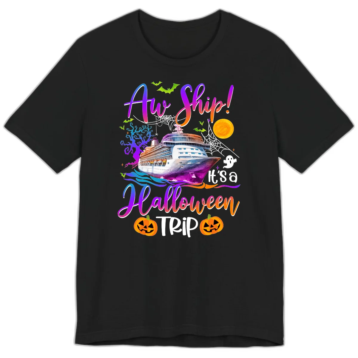Ahoy Ship It's A Halloween Trip Premium T-Shirt in Black