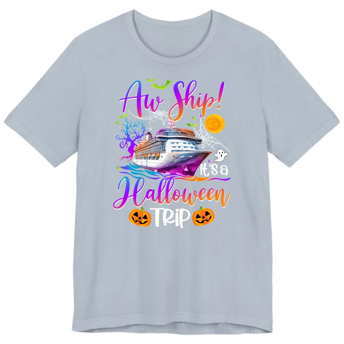 Ahoy Ship It's A Halloween Trip Premium T-Shirt in Light Blue