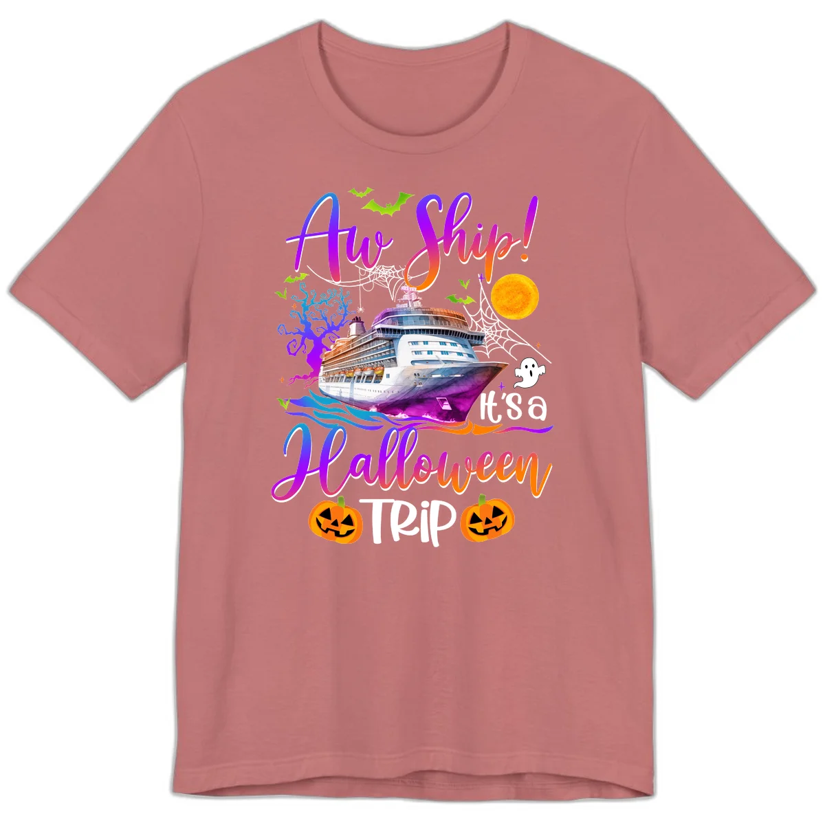 Ahoy Ship It's A Halloween Trip Premium T-Shirt in Mauve