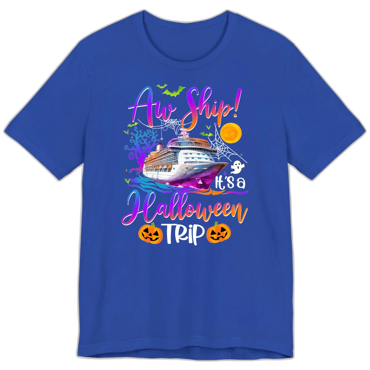 Ahoy Ship It's A Halloween Trip Premium T-Shirt in True Royal