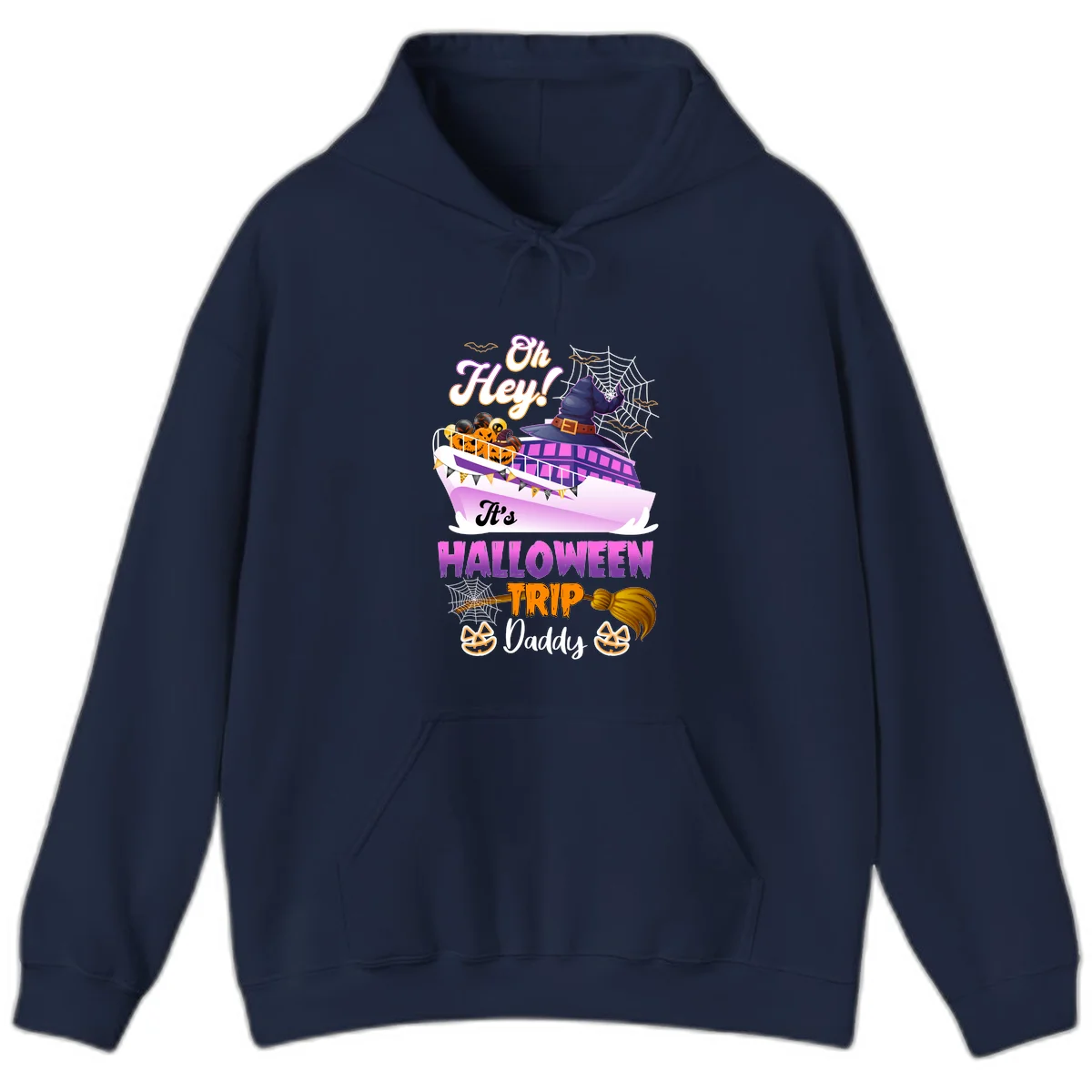 Oh Hey It's Halloween Trip Daddy Hoodie in Navy