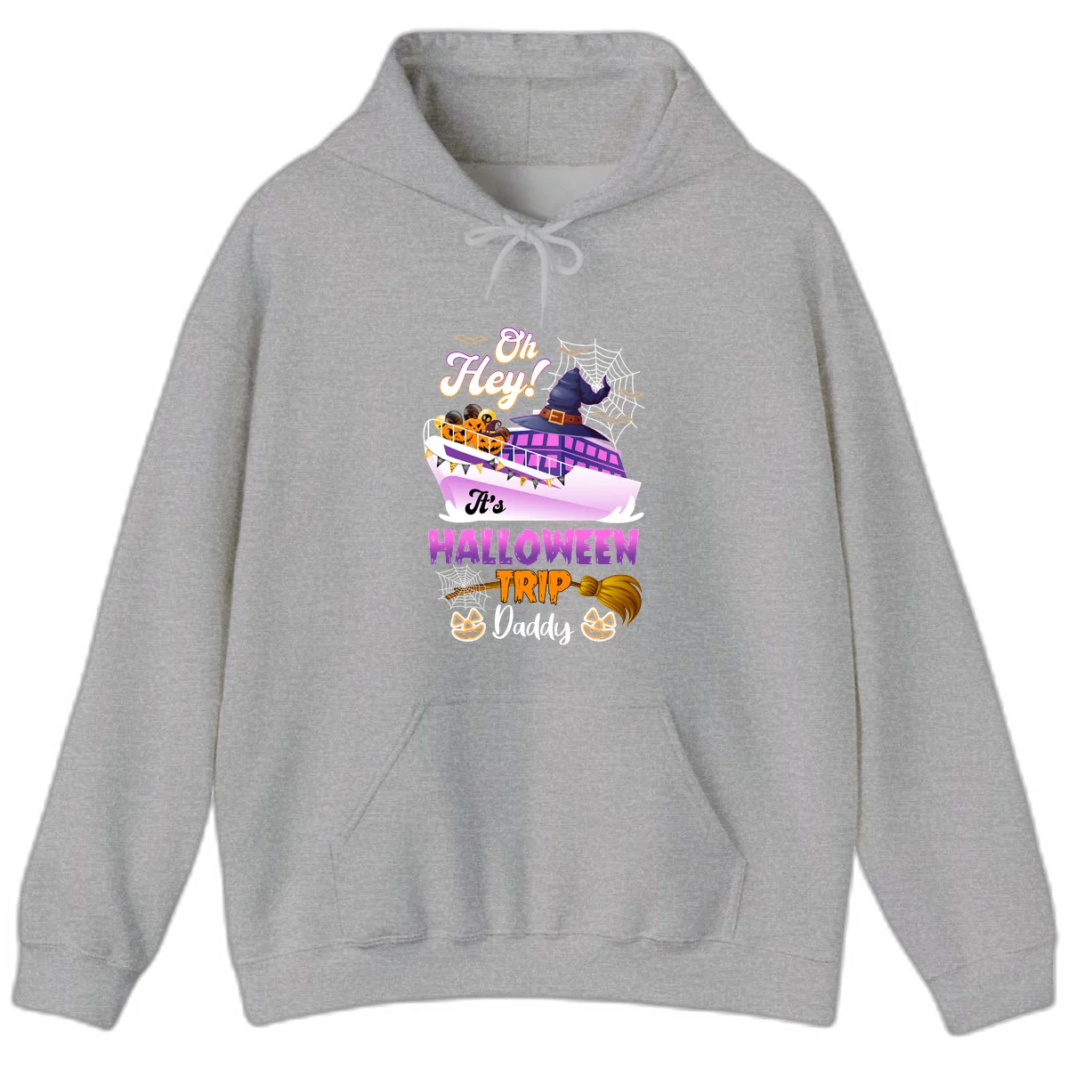 Oh Hey It's Halloween Trip Daddy Hoodie in Sport Grey