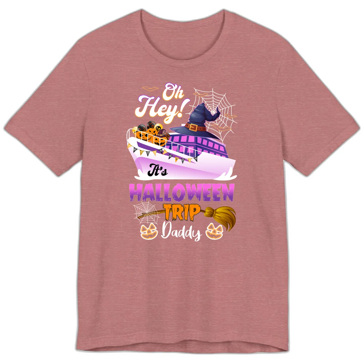 Oh Hey It's Halloween Trip Daddy Premium T-Shirt in Heather Mauve