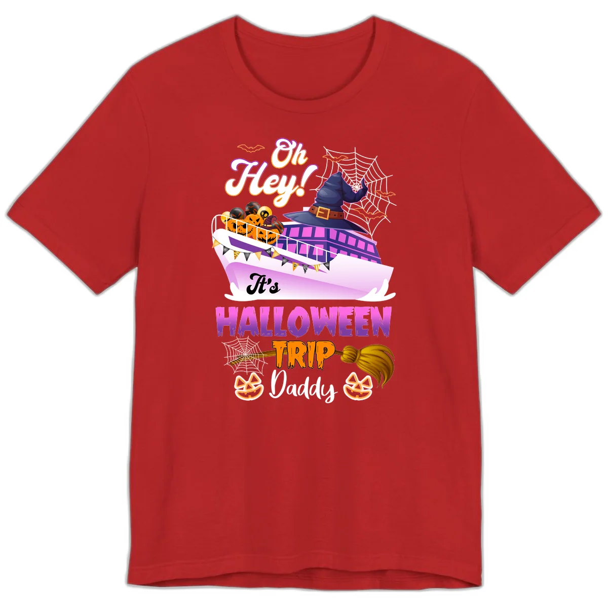Oh Hey It's Halloween Trip Daddy Premium T-Shirt in Red