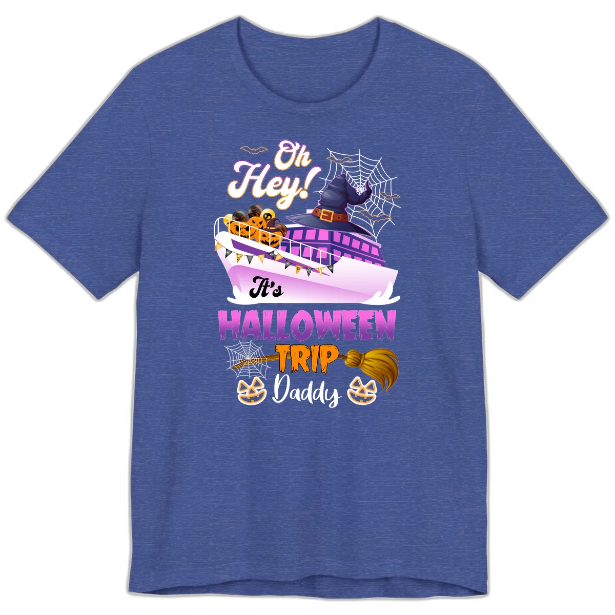 Oh Hey It's Halloween Trip Daddy Premium T-Shirt in Heather True Royal