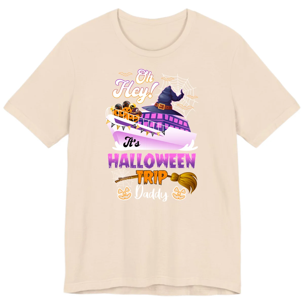 Oh Hey It's Halloween Trip Daddy Premium T-Shirt in Soft Cream