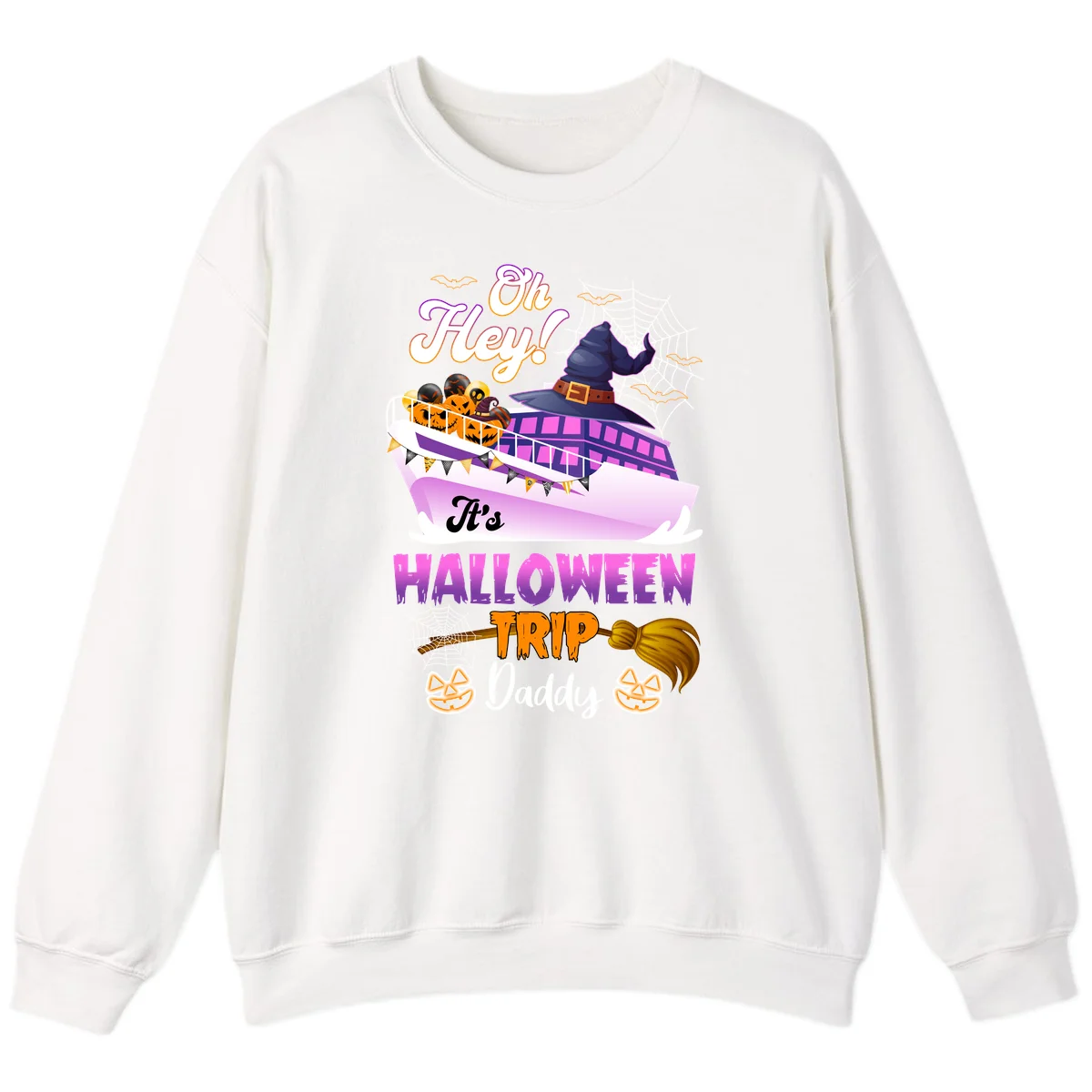 Oh Hey It's Halloween Trip Daddy Sweatshirt in White